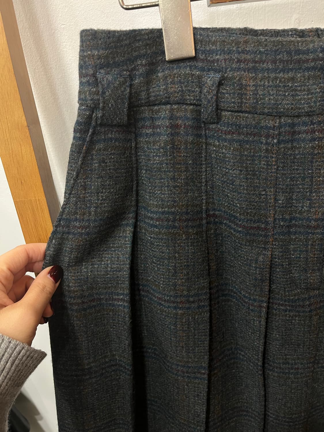 KARL LAGERFELD 빈티지 울 플리츠 스커트 상품이미지4