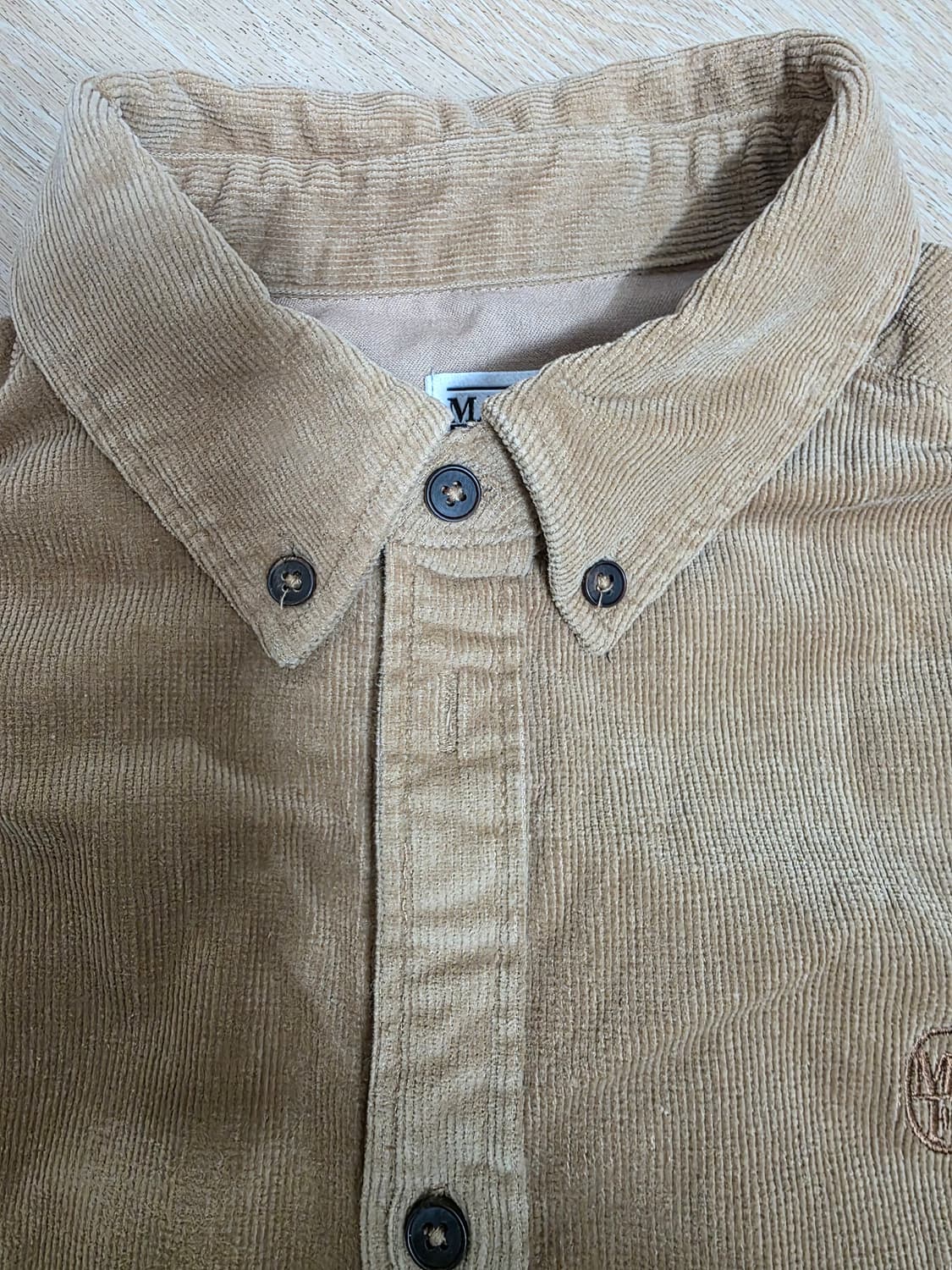 마리떼 서클로고 코듀로이 셔츠 상품이미지2