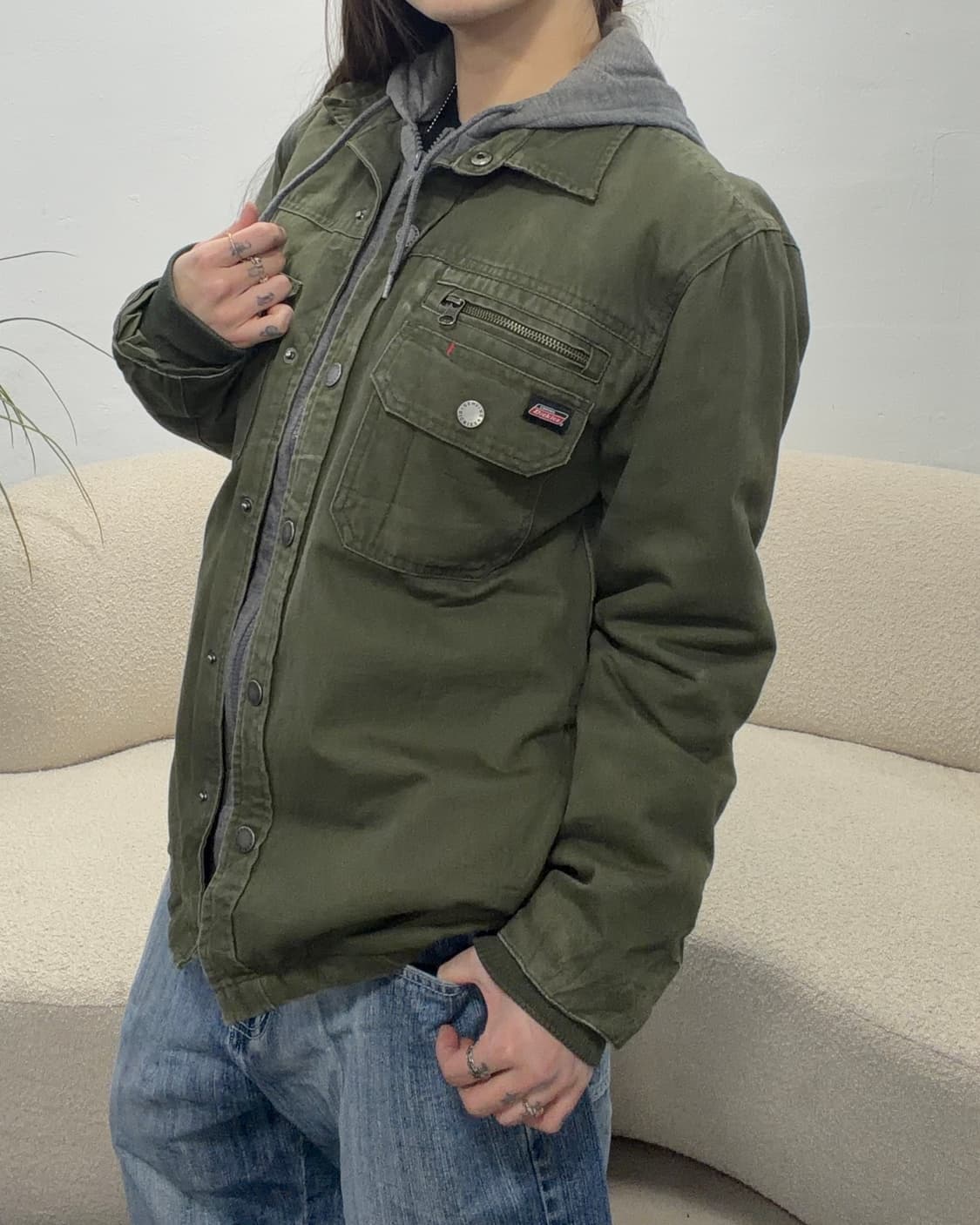 90s DICKIES D빈티지 카키 워크 자켓 상품이미지2