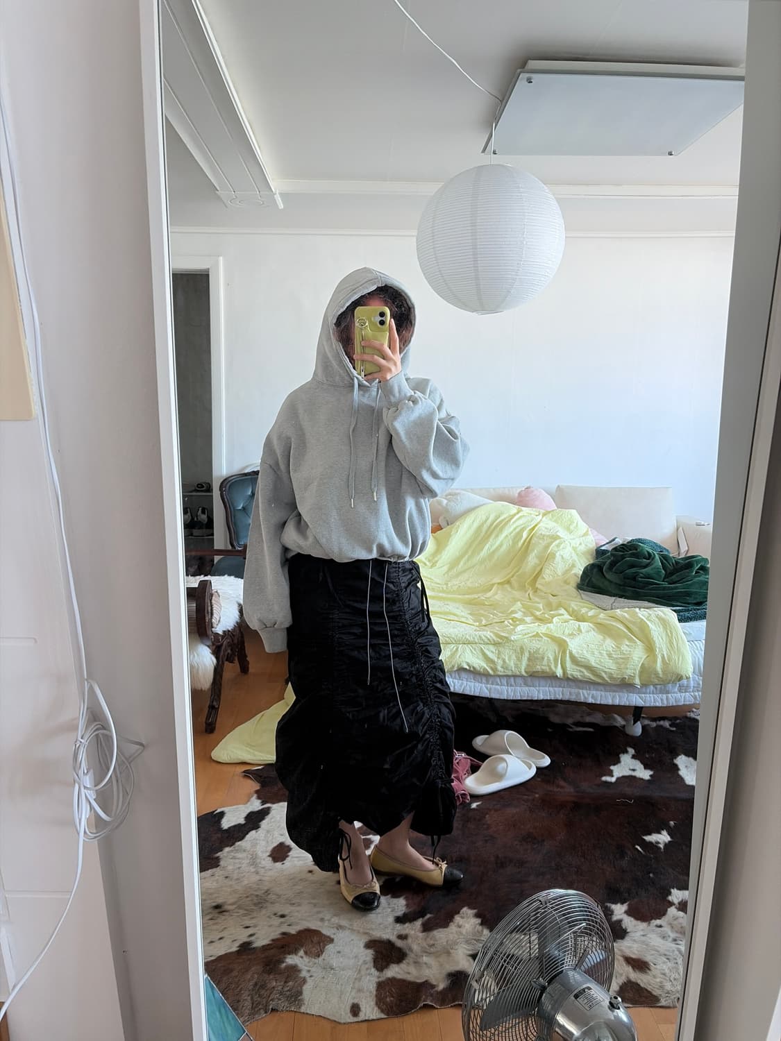 코튼 셔링 롱스커트 상품이미지6