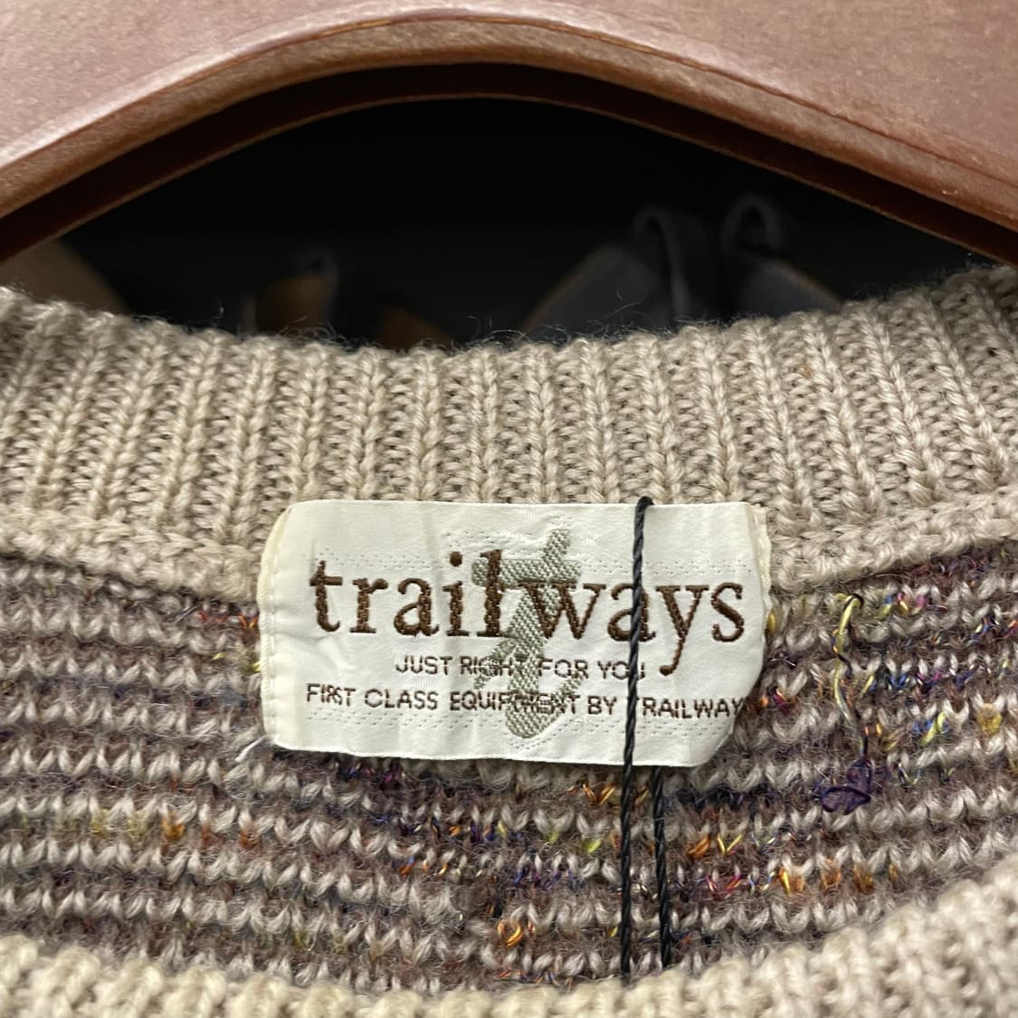 90s 트레일 웨이즈 멀티 패턴 노르딕 울 니트 스웨터 상품이미지6