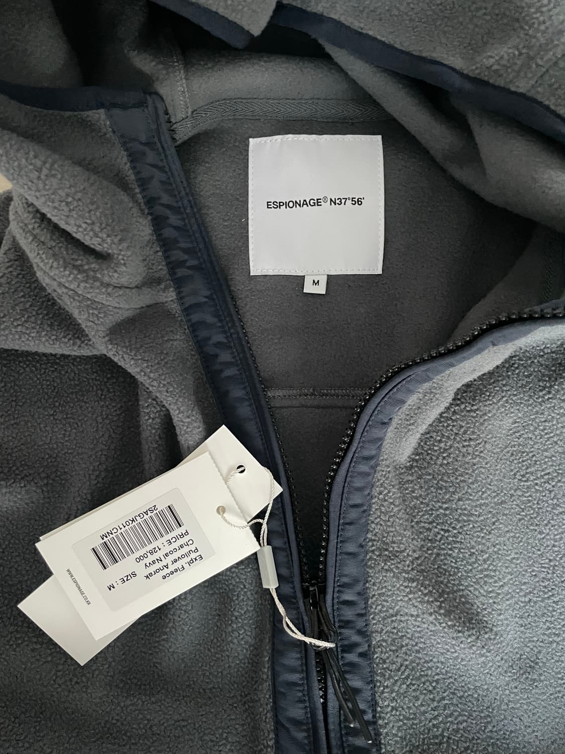 에스피오나지 Expl. 플리스 풀오버 아노락 차콜네이비 M 상품이미지3