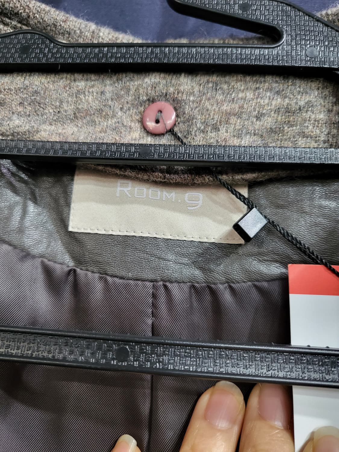 ROOM9 합성가죽 퀼팅후드자켓(새상품) 상품이미지6