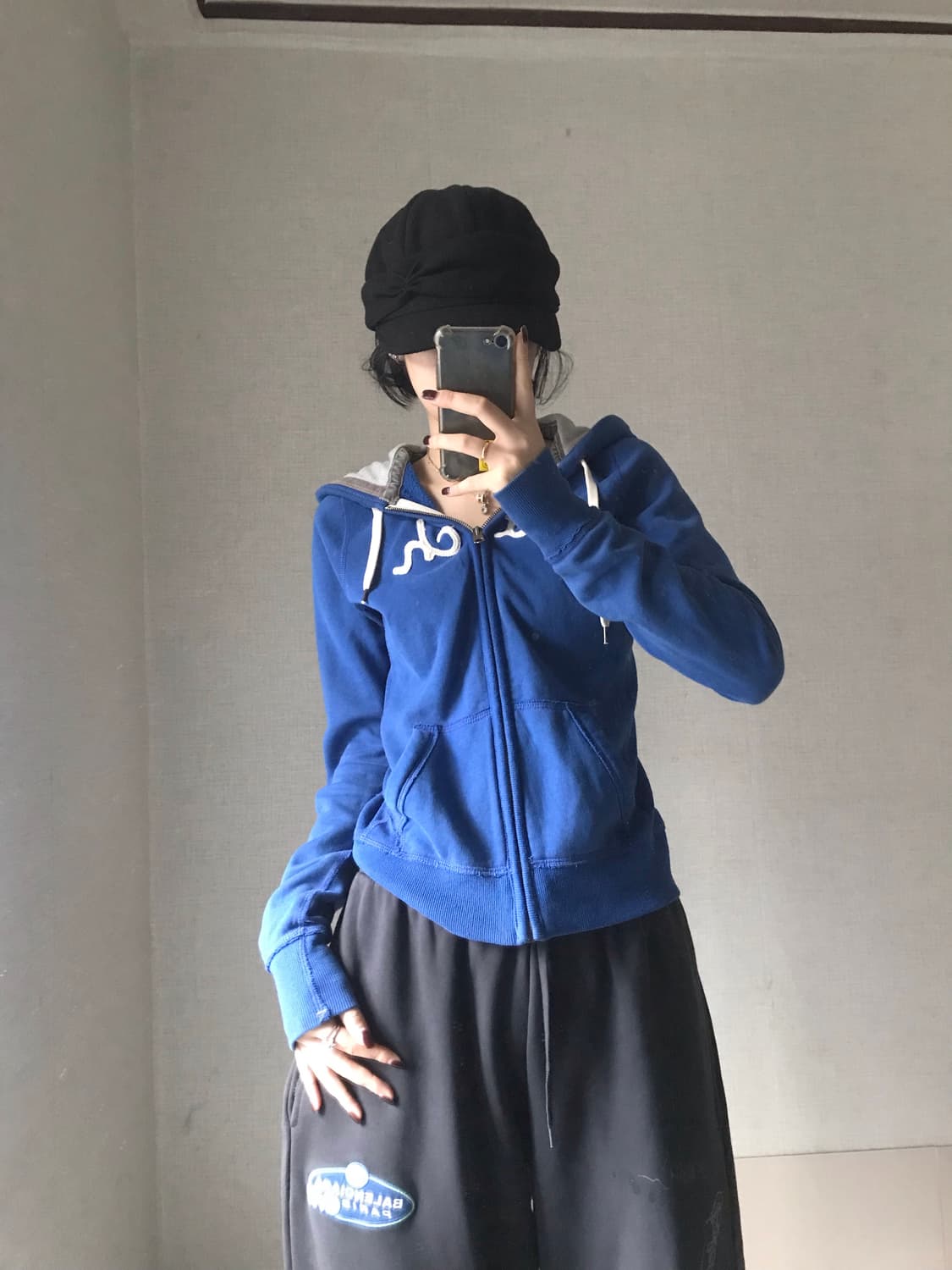 아베크롬비 블루 딱붙핏 후드집업 상품이미지5