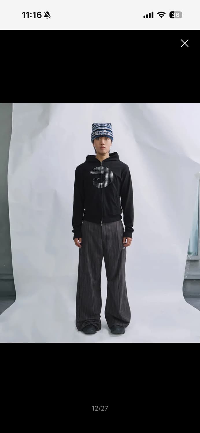 탄산마그네슘 혼 아플리케 후드집업 상품이미지2