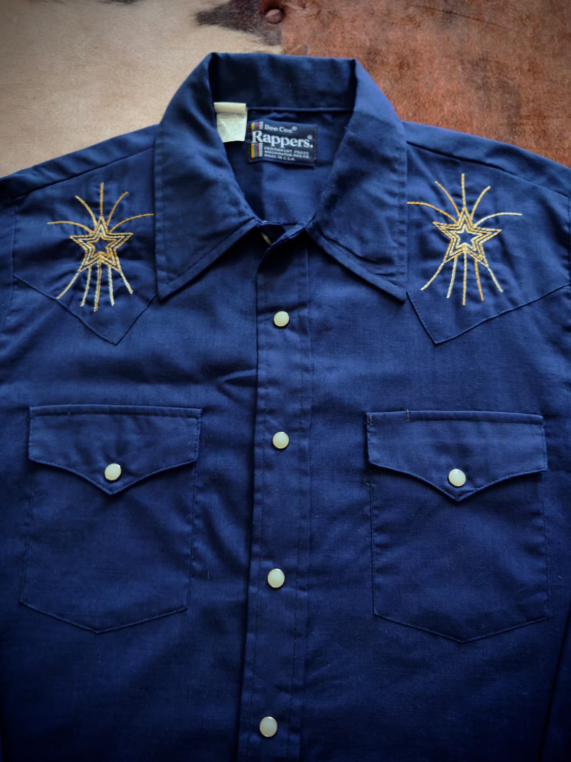 70s Rappers Stars stitch Western shirt 상품이미지4