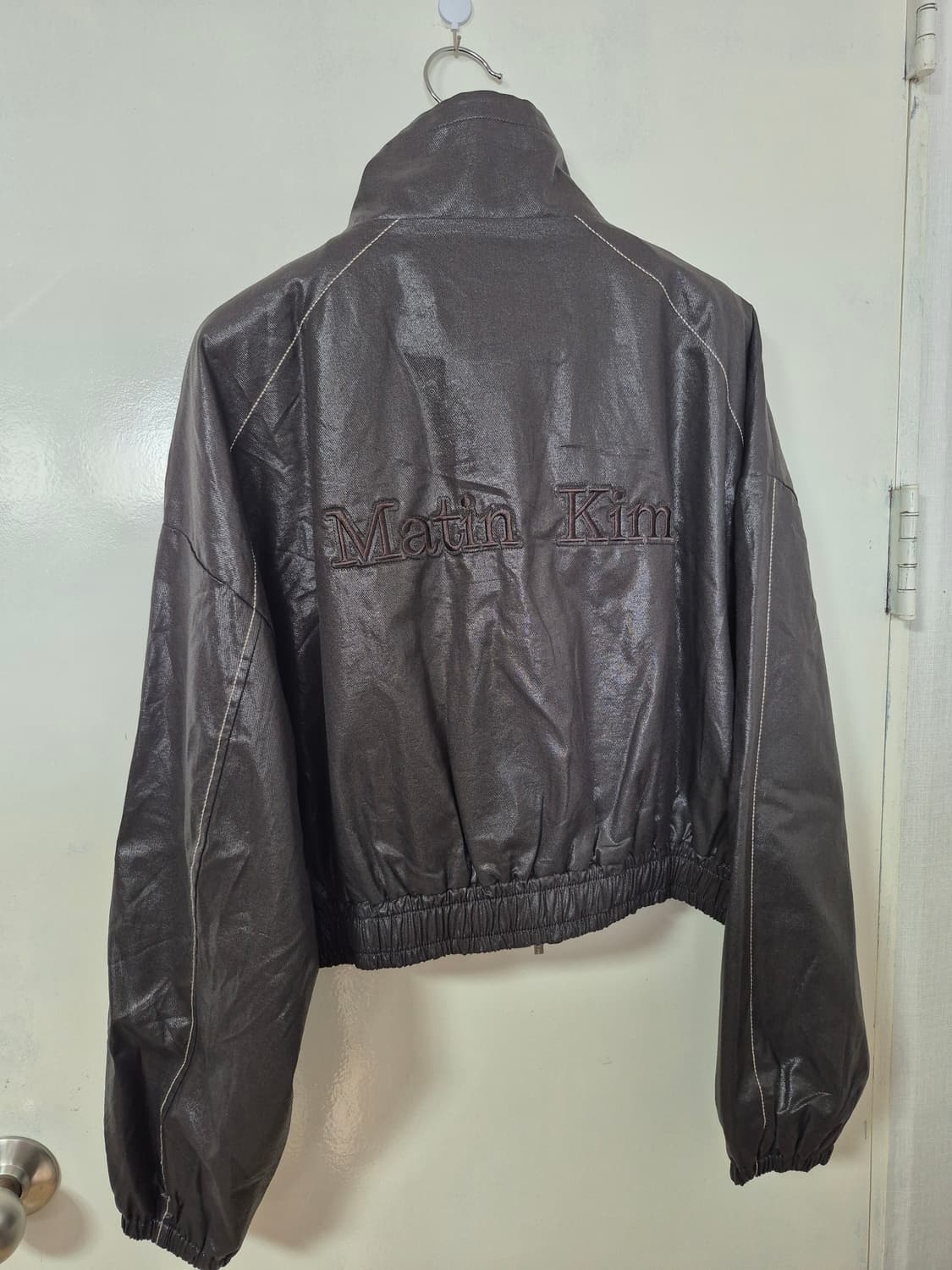 마뗑킴MATIN ROUGH COATING CROP BOMBER 자켓 상품이미지6