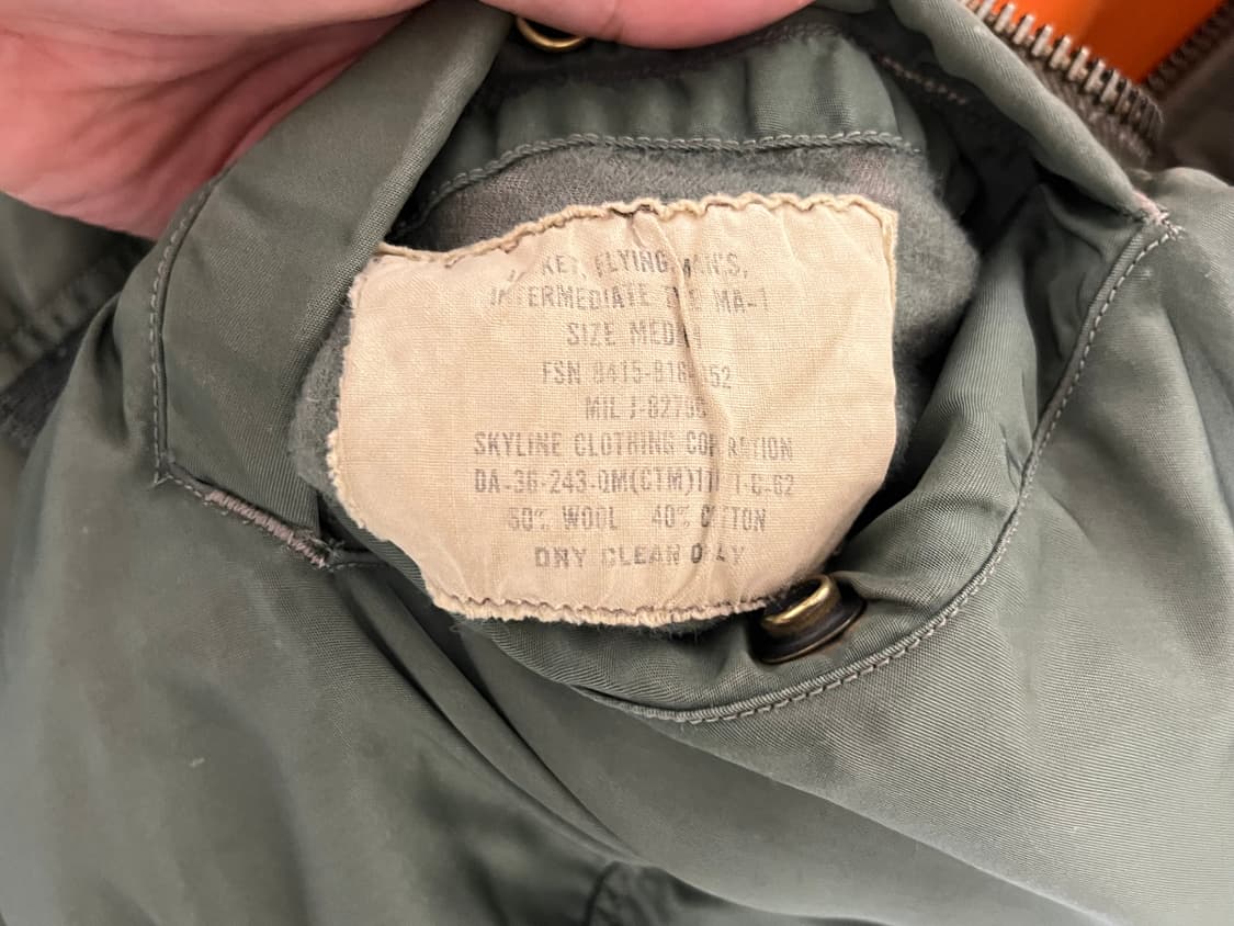 OG ma-1 (m size) 상품이미지8