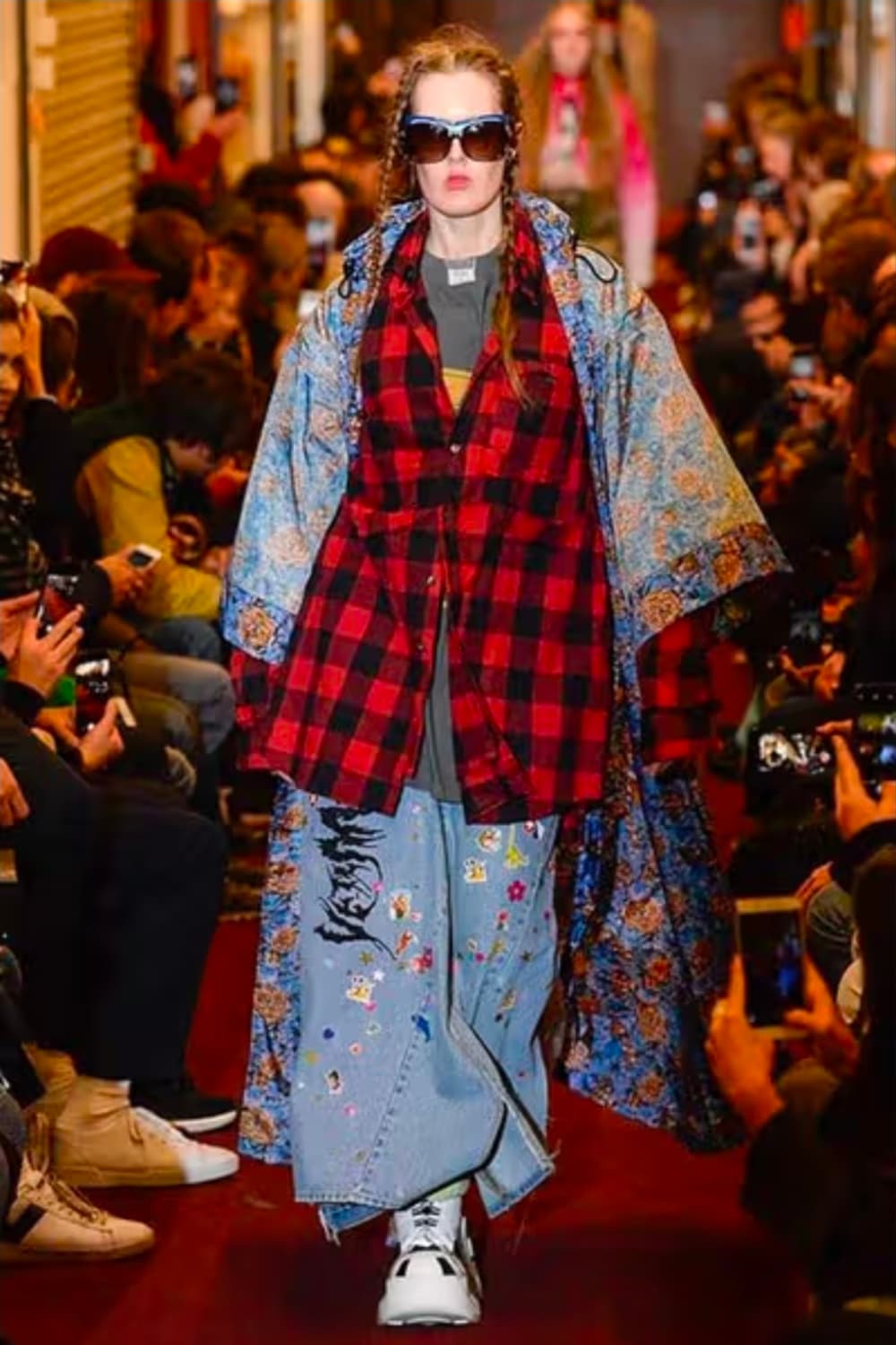 베트멍(Vetements) 2018 F/W 컬렉션 오버핏 체크 셔츠 자켓 상품이미지1