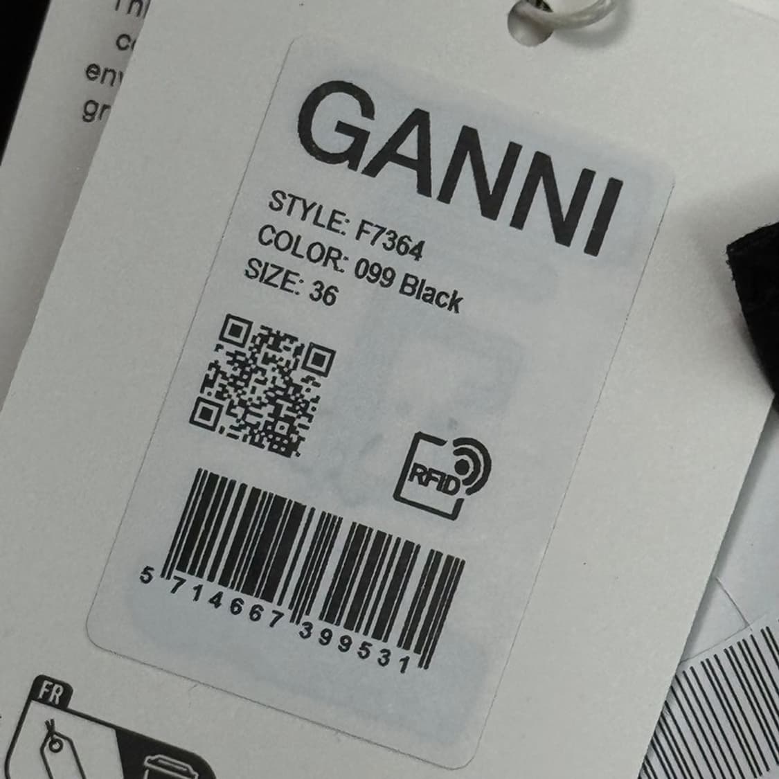 새상품 GANNI 퍼프 소매 페플럼 블라우스 36 상품이미지4
