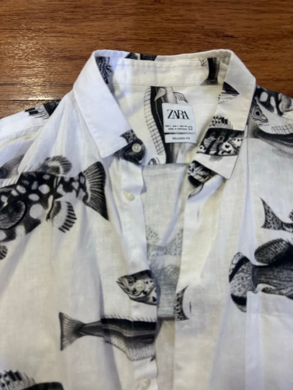 자라 물고기 반팔 셔츠 L 상품이미지2