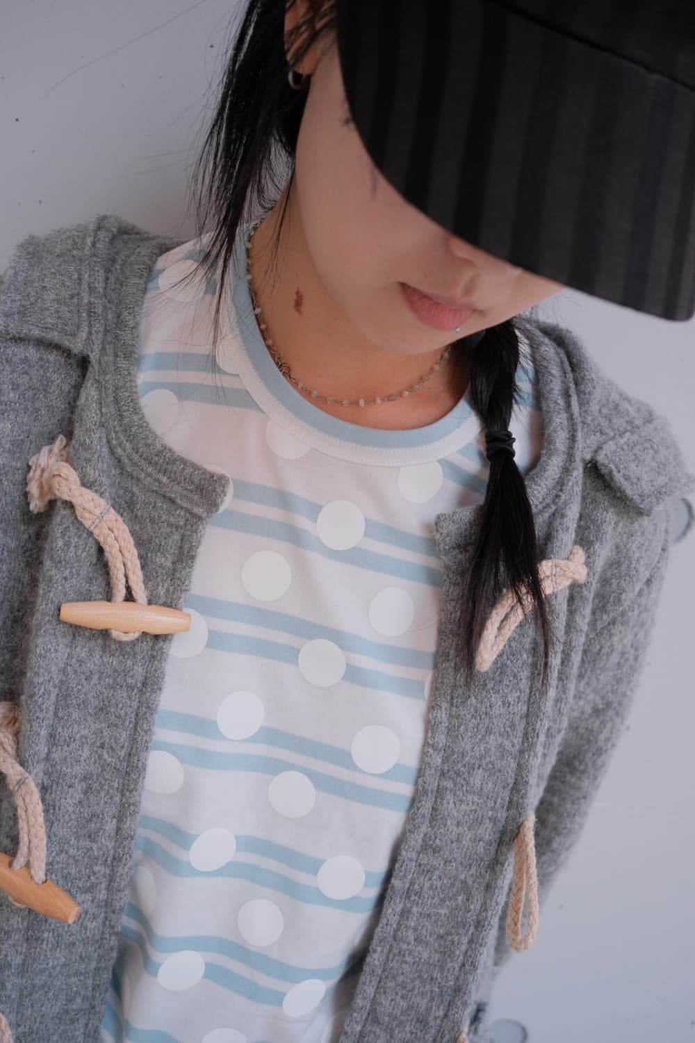 Dot stripe long sleeve top 상품이미지4
