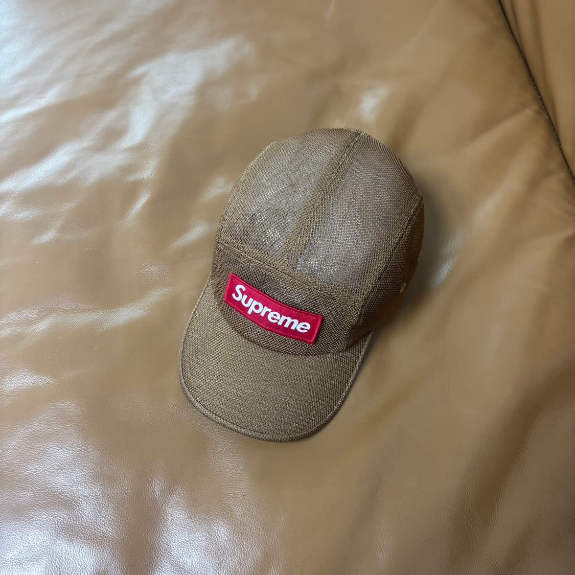 Supreme 슈프림 23ss 코듀라 메쉬 샌드 캠프캡 모자 (Sand) 상품이미지5