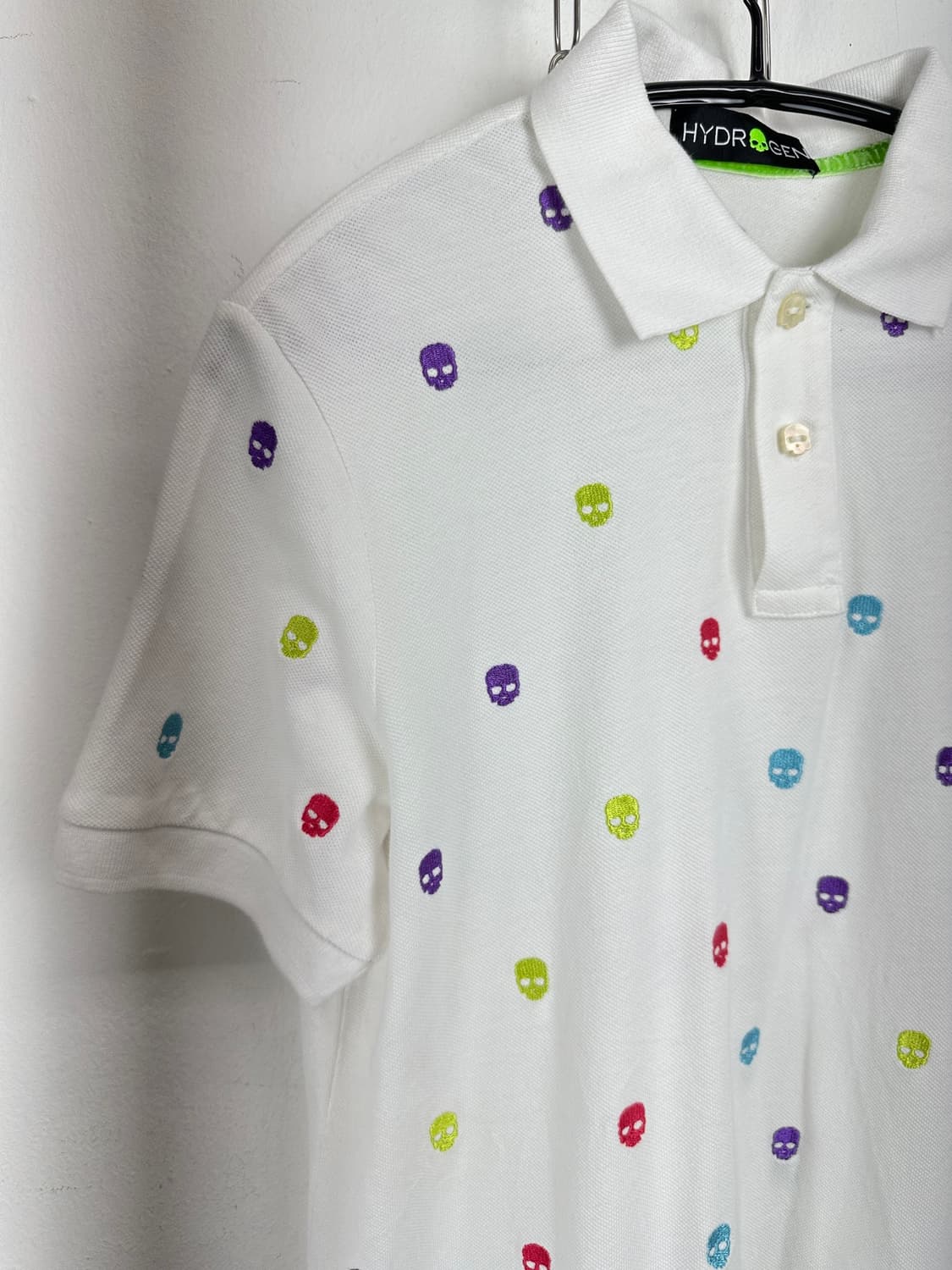 Hydrogen Skull Embroidered Polo Shirt  상품이미지3