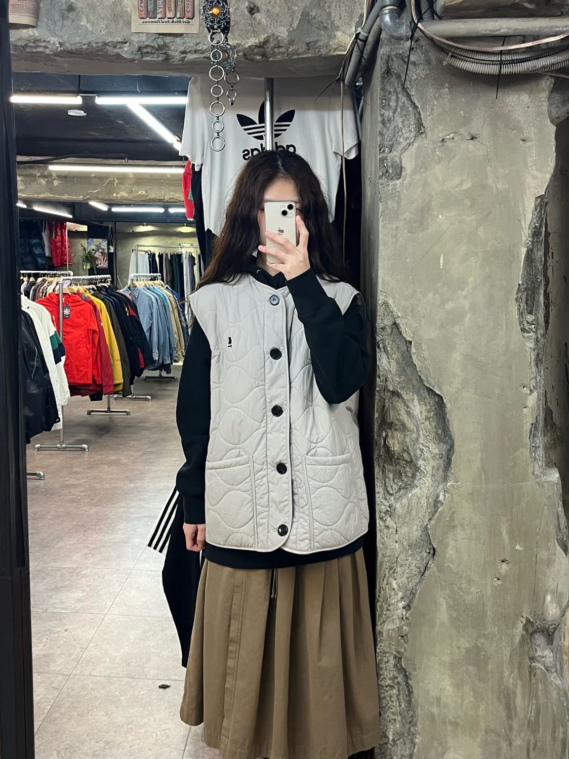 예일 퀄팅 베스트 그레이 XL #csz2263 상품이미지2