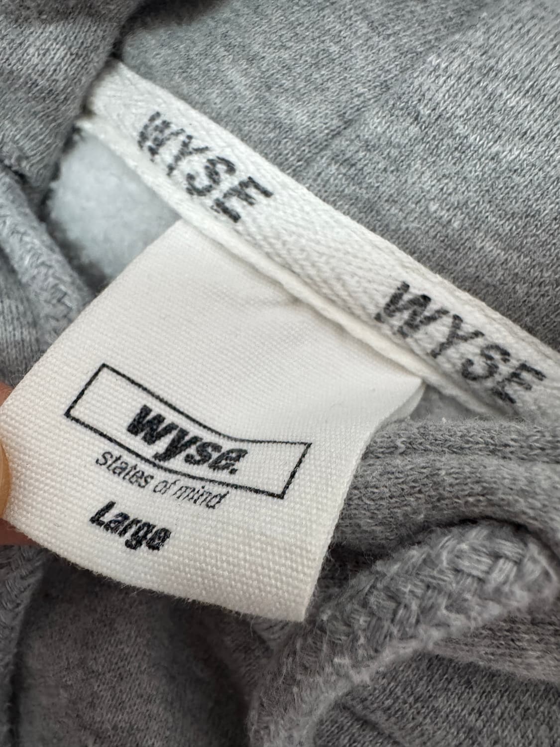 WYSE 빅 로고 기모 스웻 오버핏 후드티 L 상품이미지3
