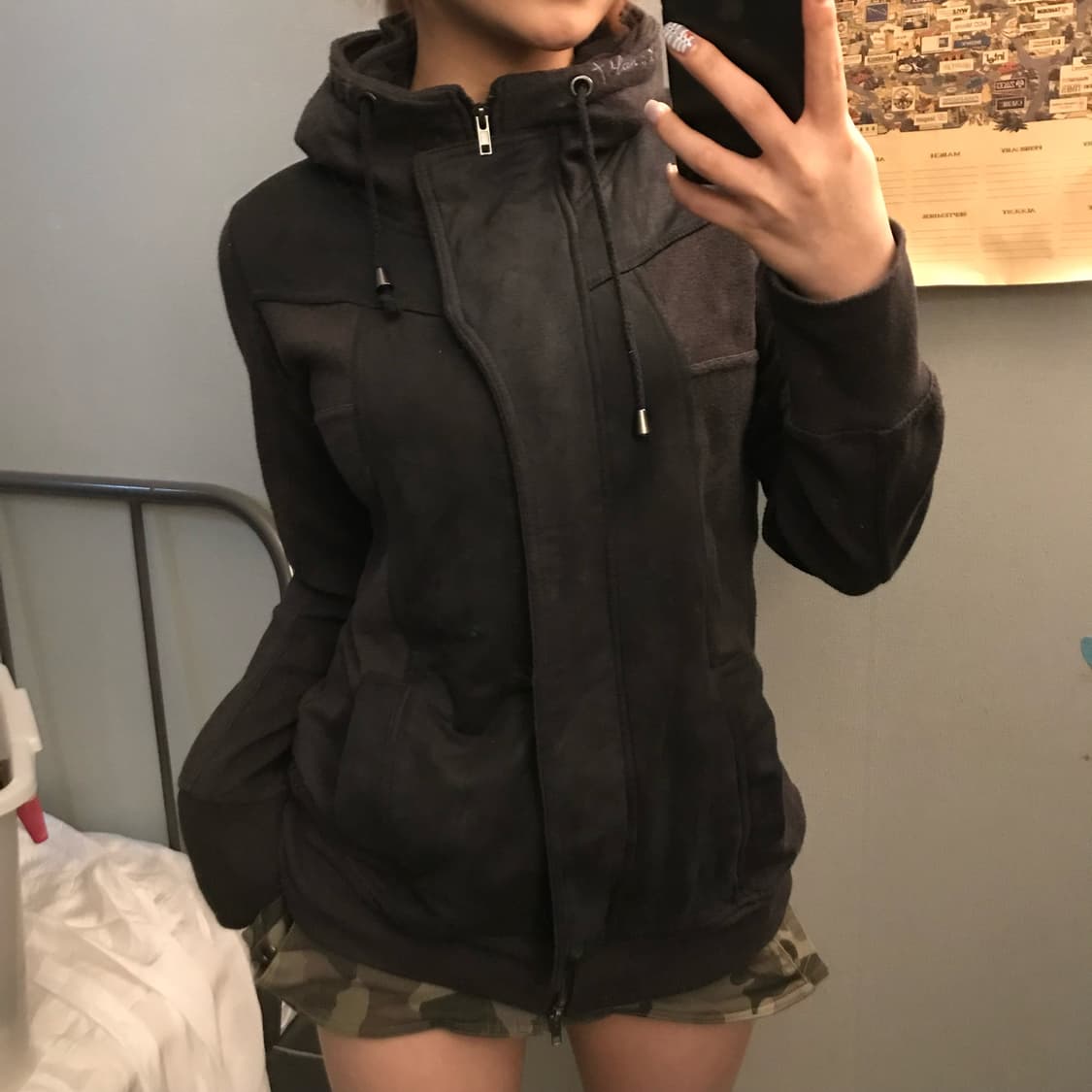 Heaven And Earth 고스 고딕 투웨이 후드 집업 상품이미지1