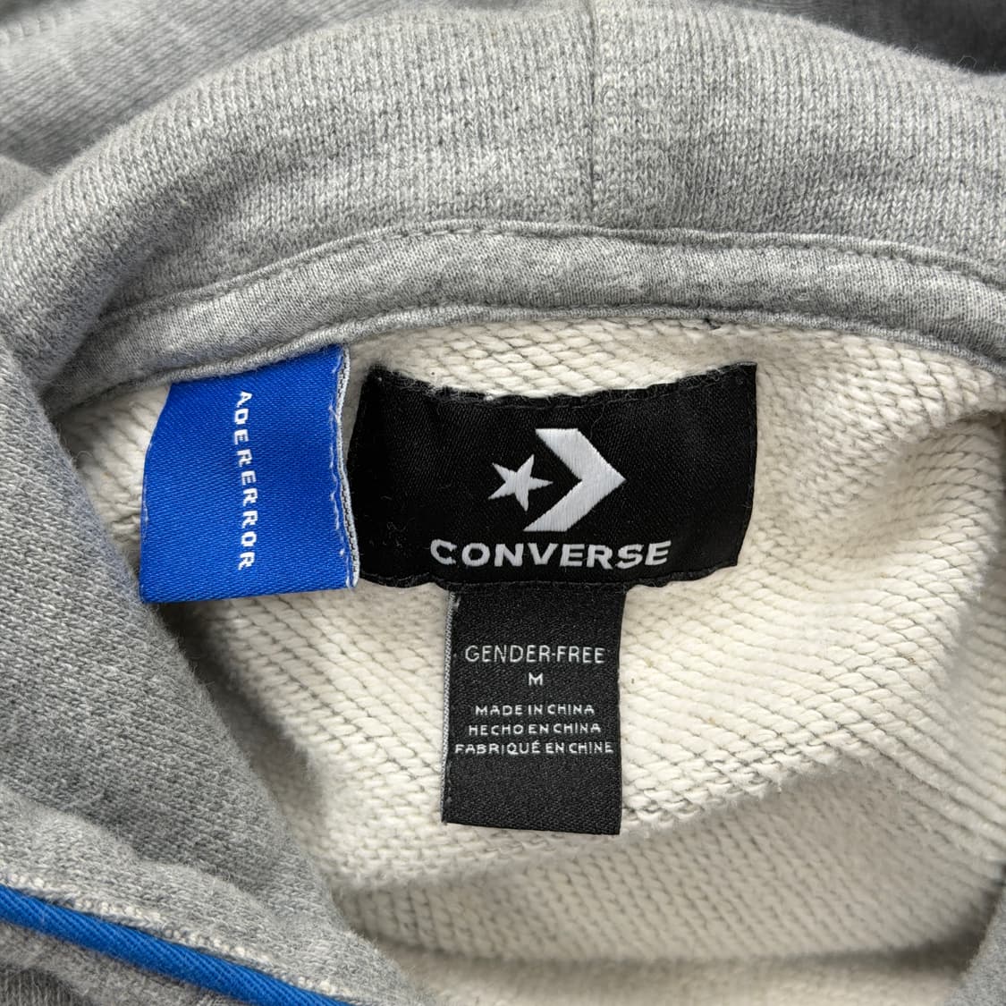 아더에러 X 컨버스 쉐입스 풀오버 후드티 그레이 M 상품이미지5