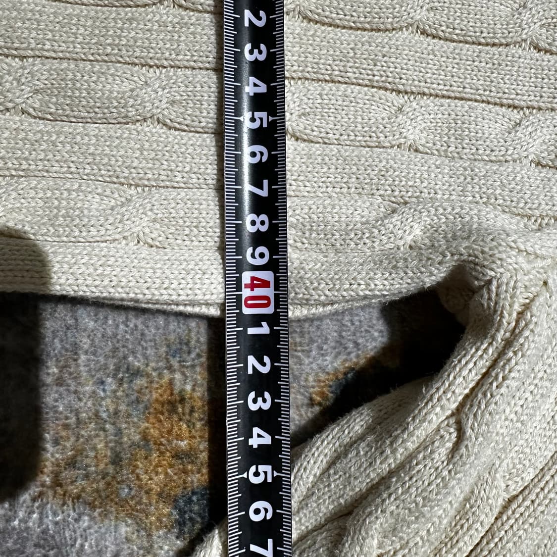 폴로 랄프로렌 네이비포니 브이넥 케이블 니트 상품이미지4