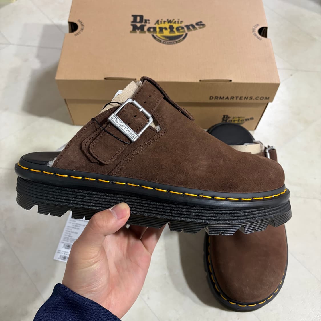 [새상품]닥터마틴 제브잭 스웨이드 슬링백 플랫폼 뮬 270,280 상품이미지2