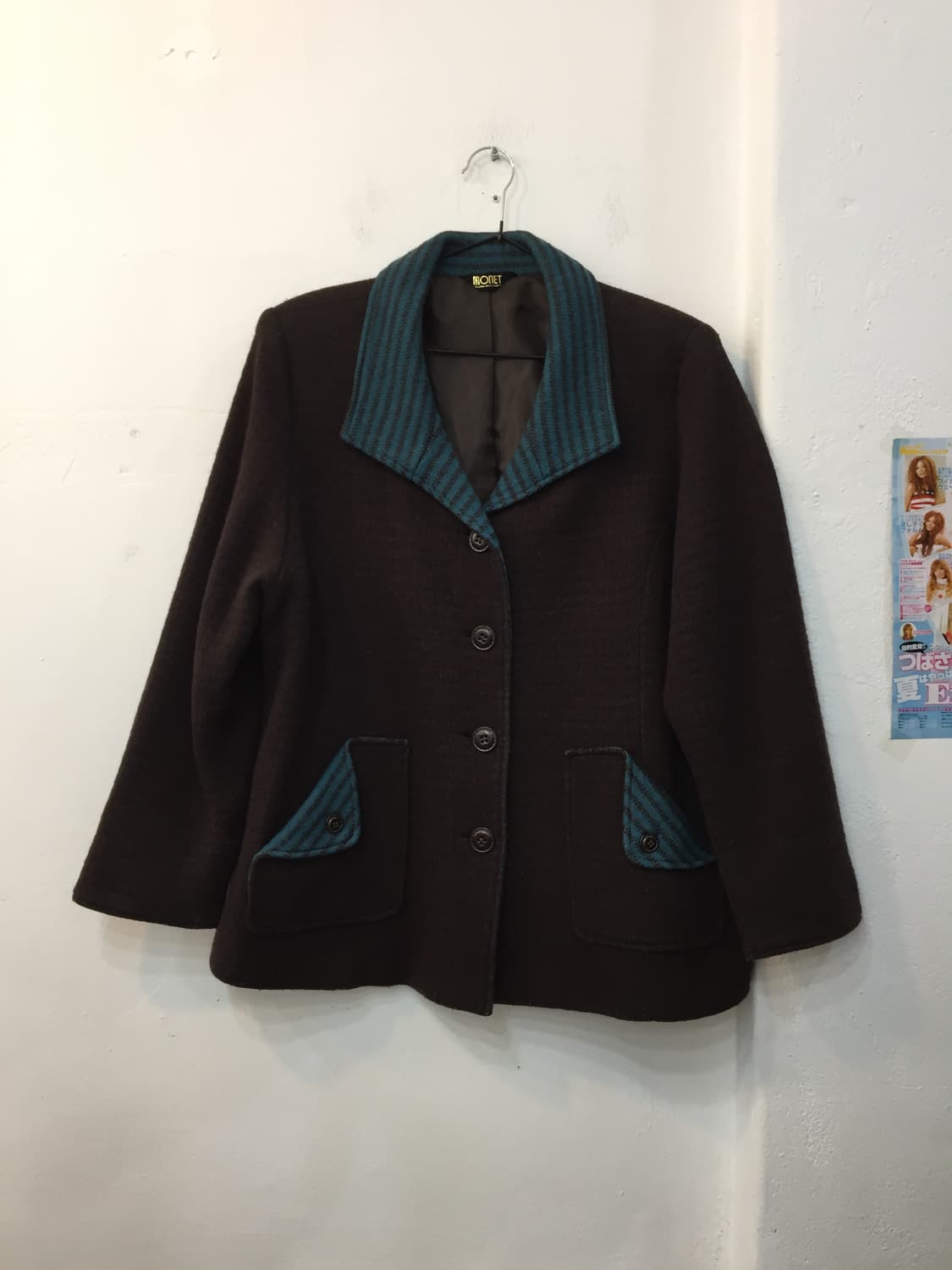 빈티지 민트초코 울 자켓 상품이미지1