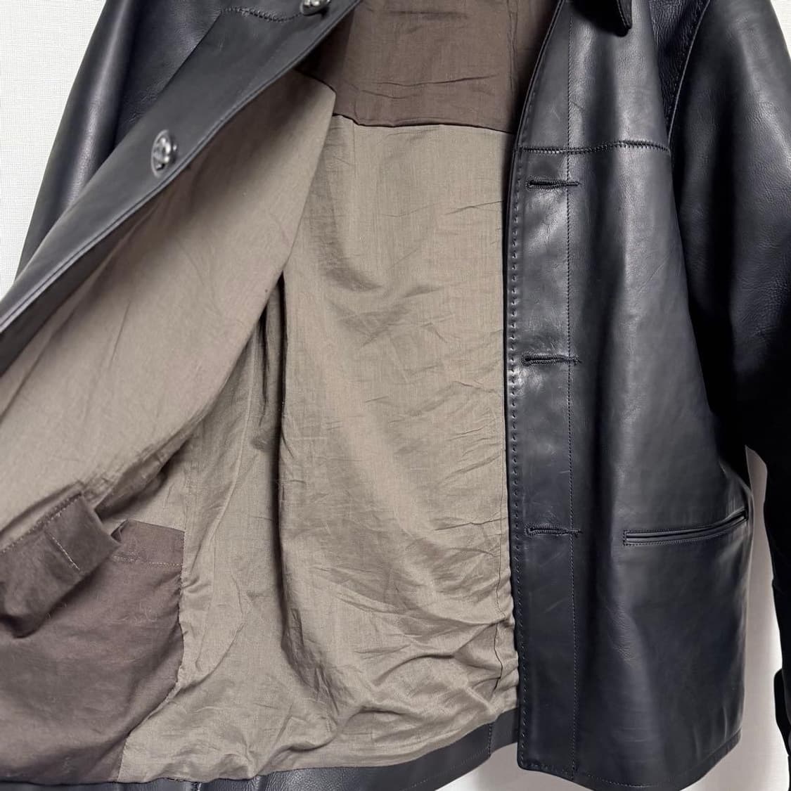 25ss VANIAN CALF LEATHER COVERALL 상품이미지5