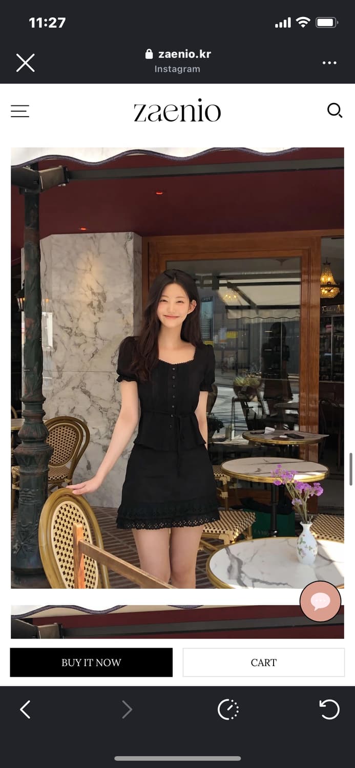 제니오 썸머 펄 에스닉 블라우스 - 블랙 상품이미지3