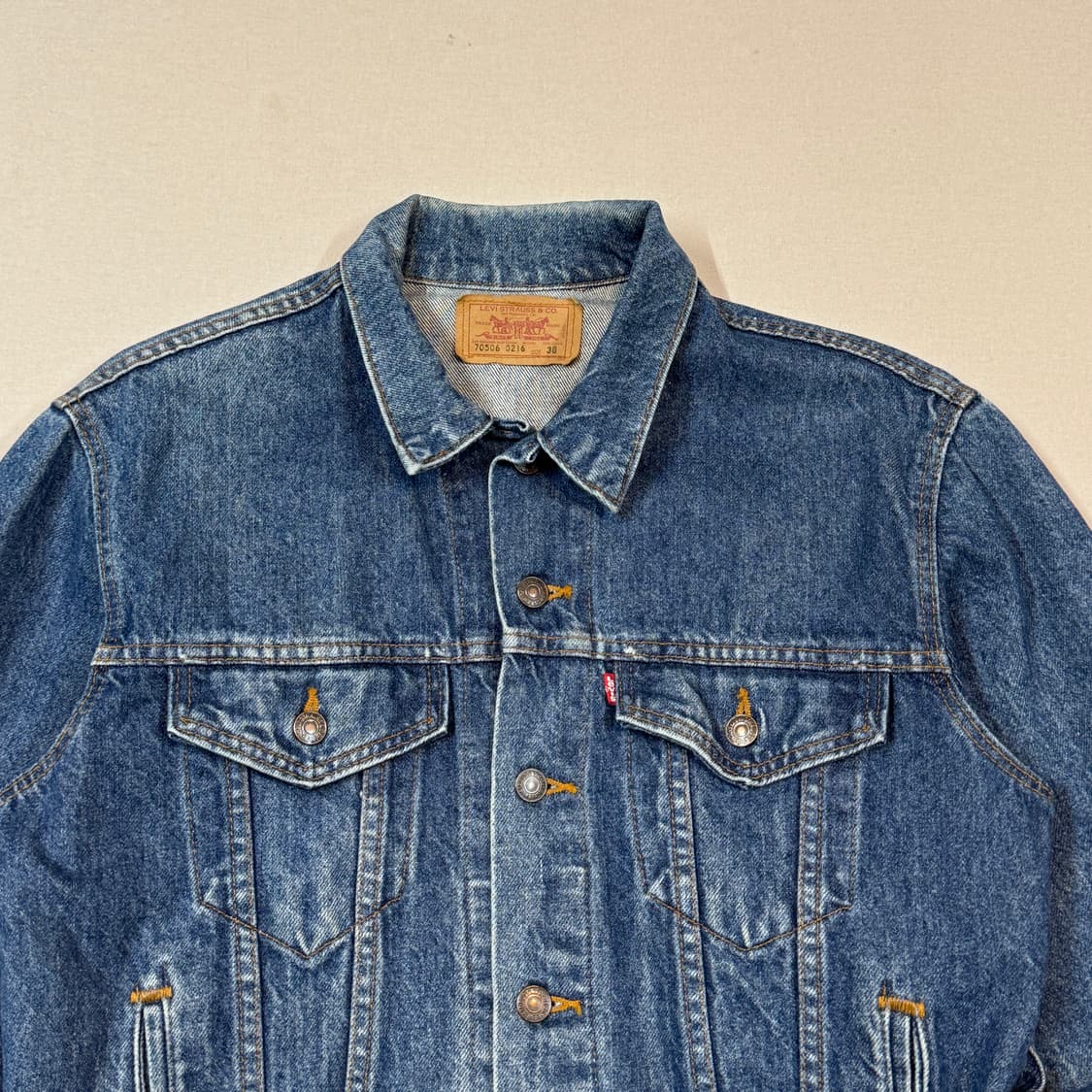 M) 리바이스 90s USA 데님 청자켓 트러커 자켓 상품이미지3