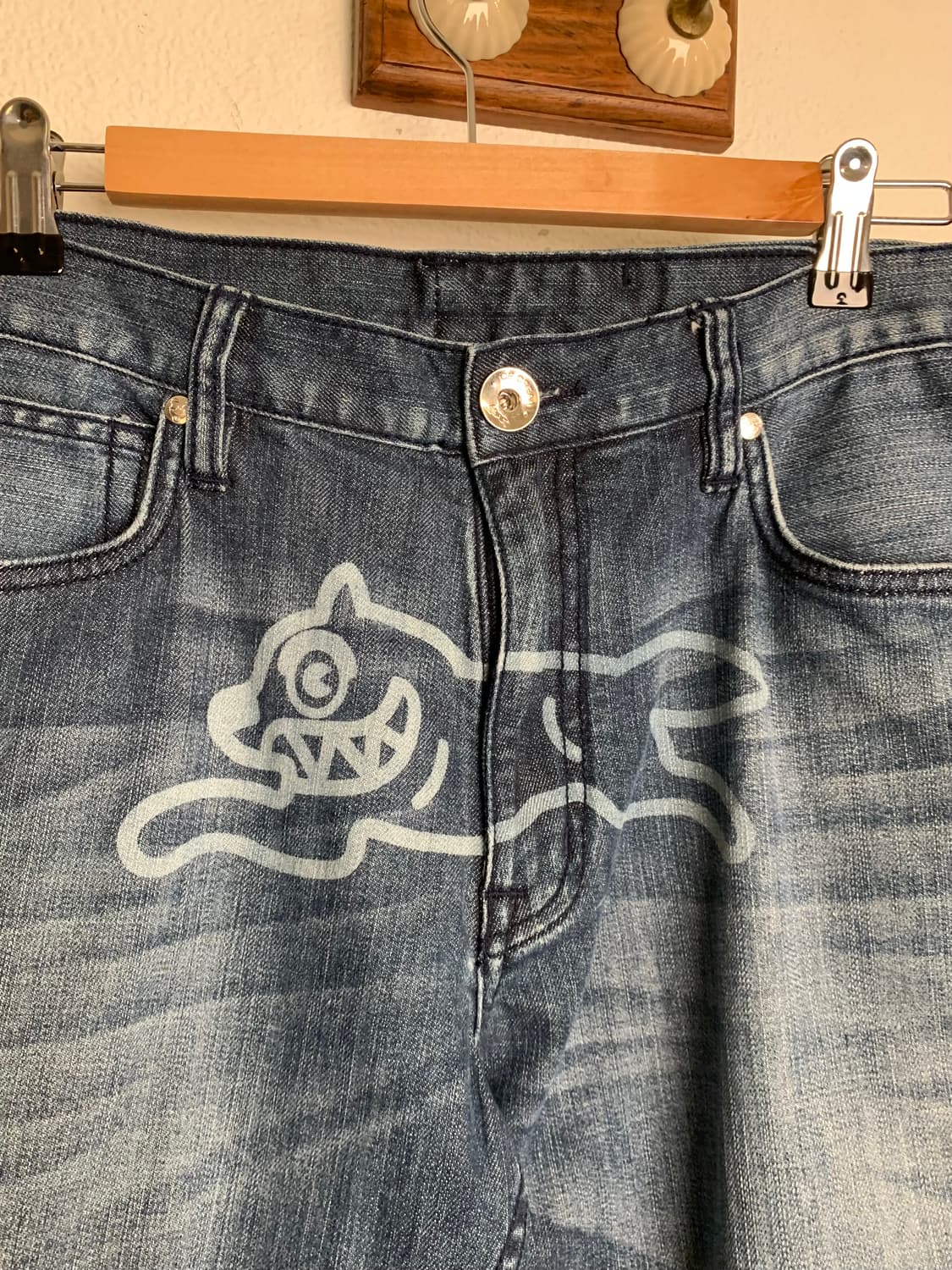 아이스크림 러닝독 페이딩 데님팬츠 상품이미지1