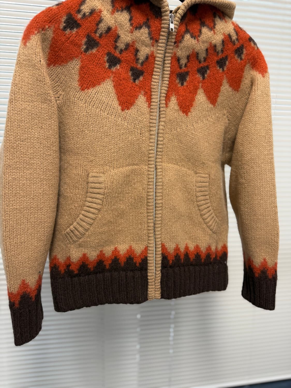 smart wear 에스닉 울 후드집업 상품이미지3