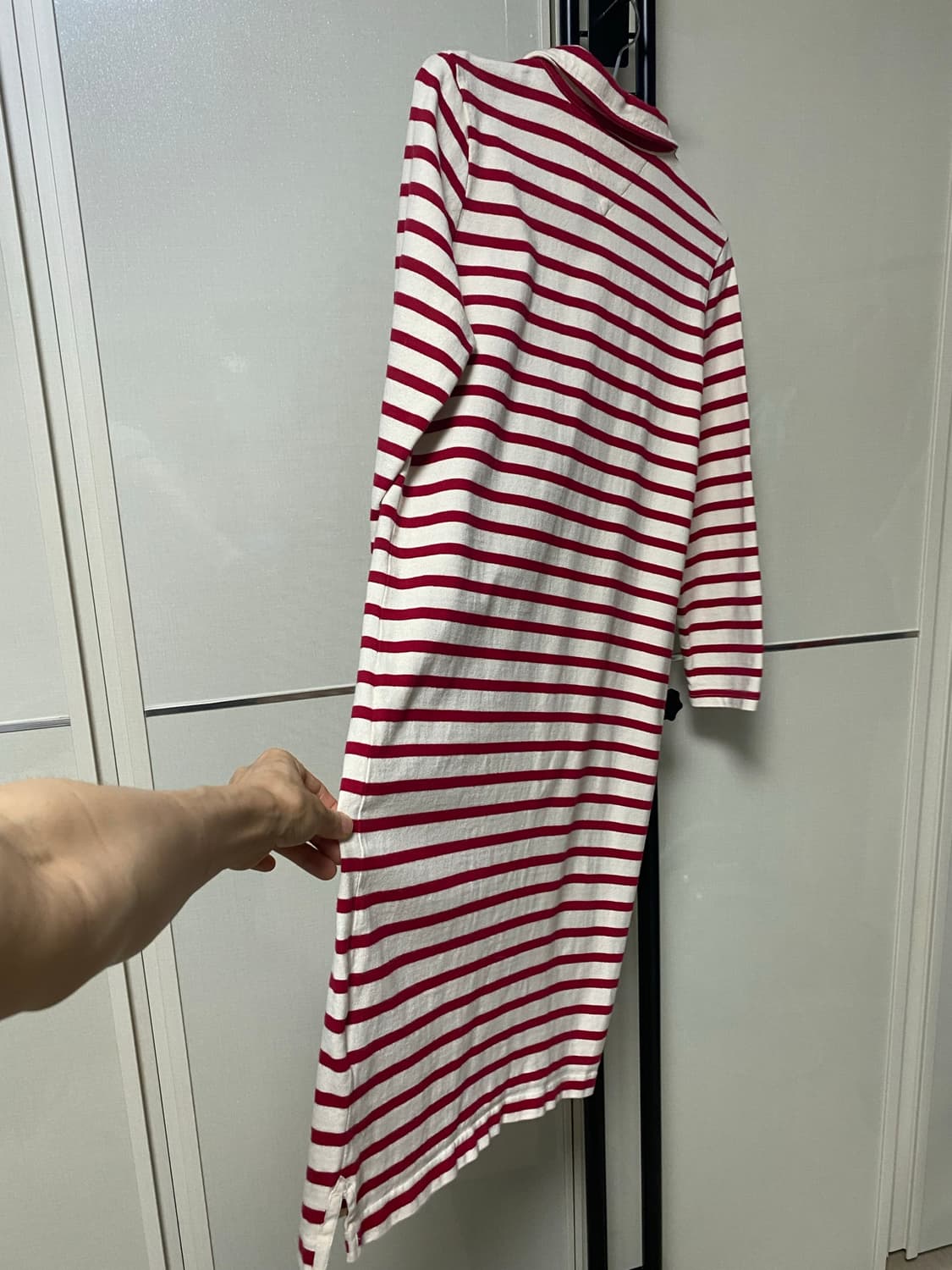 타미힐피거 데님 스트라이프 카라 원피스 M 상품이미지10