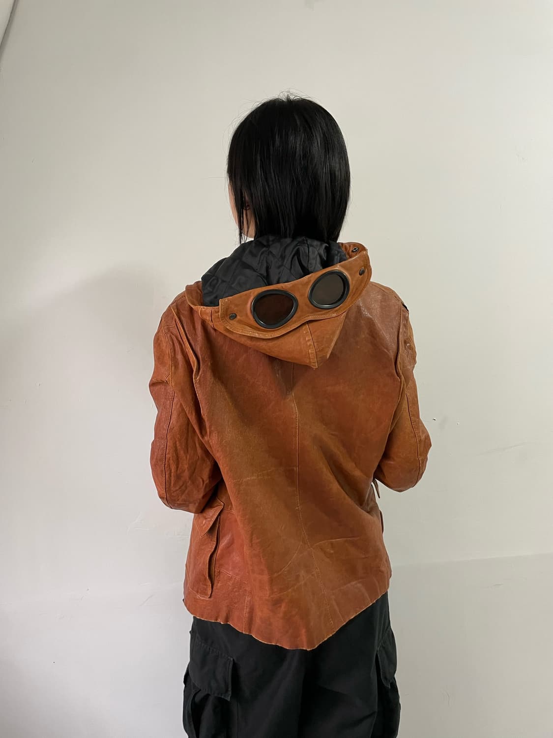 CP company 가죽 고글 자켓 상품이미지7