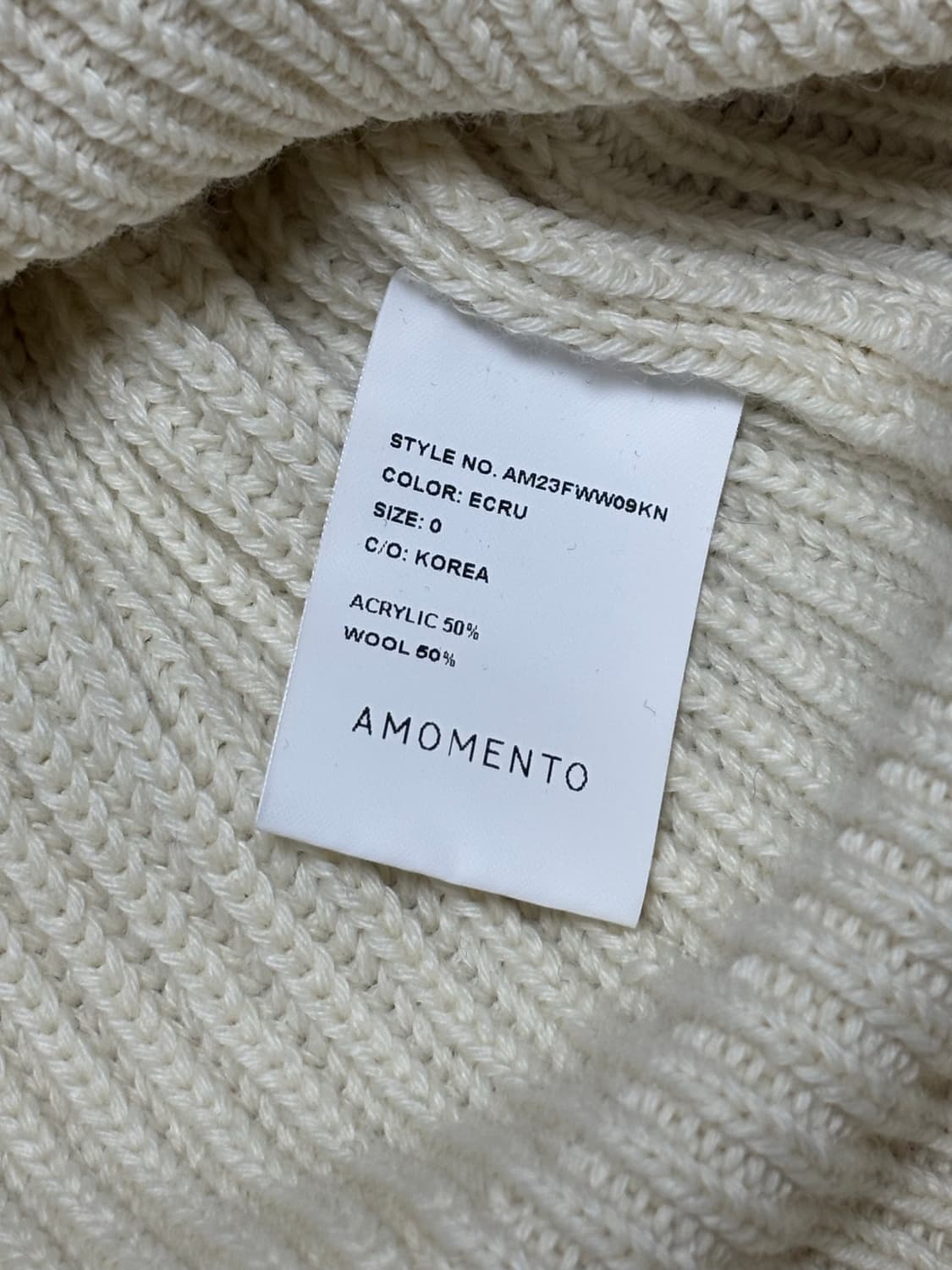 아모멘토 하프 넥 니트 ECRU 상품이미지4
