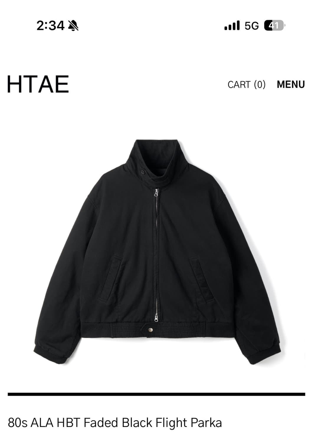 HTAE 플라이트 파카 M사이즈 구매합니다!!  상품이미지1