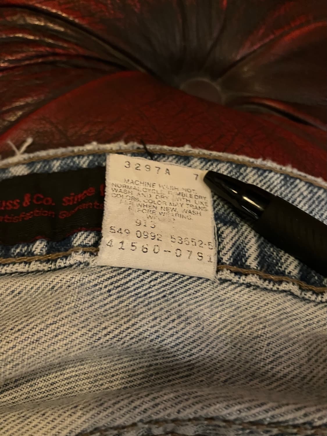 90s USA 빈티지 리바이스 실버탭 루즈핏 데님 팬츠 상품이미지9