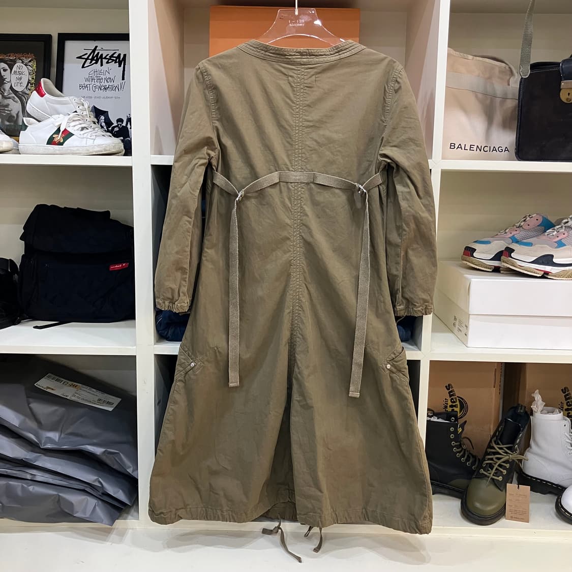 디젤 카키 버튼다운 롱 셔츠 원피스 M 상품이미지3