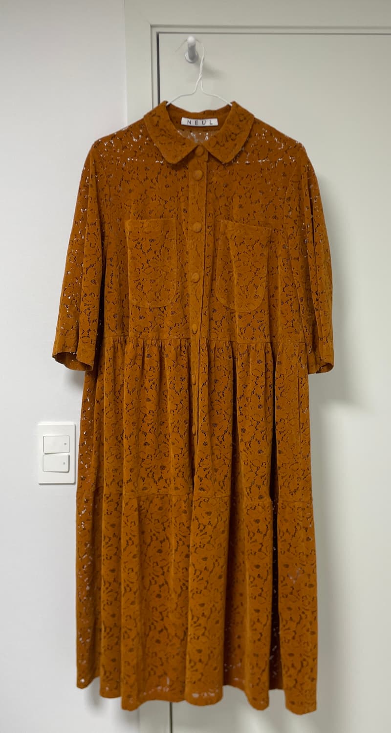 박보영 원피스 Lace Tiered Shirtdress 새상품 상품이미지3