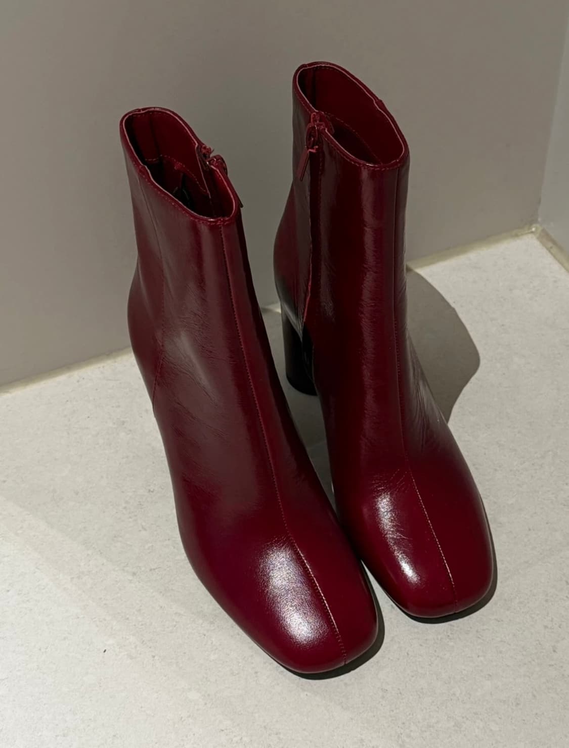 Zara burgundy red ankle boots 상품이미지2