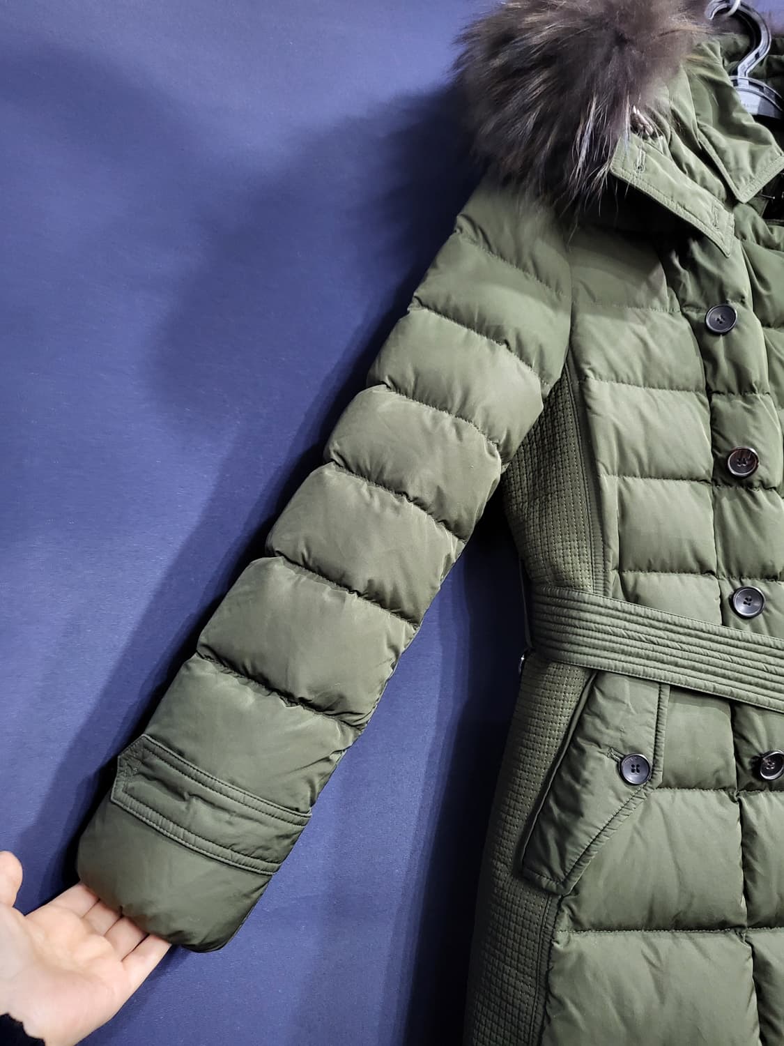 베네통 너구리 덕다운 벨티드패딩 상품이미지4