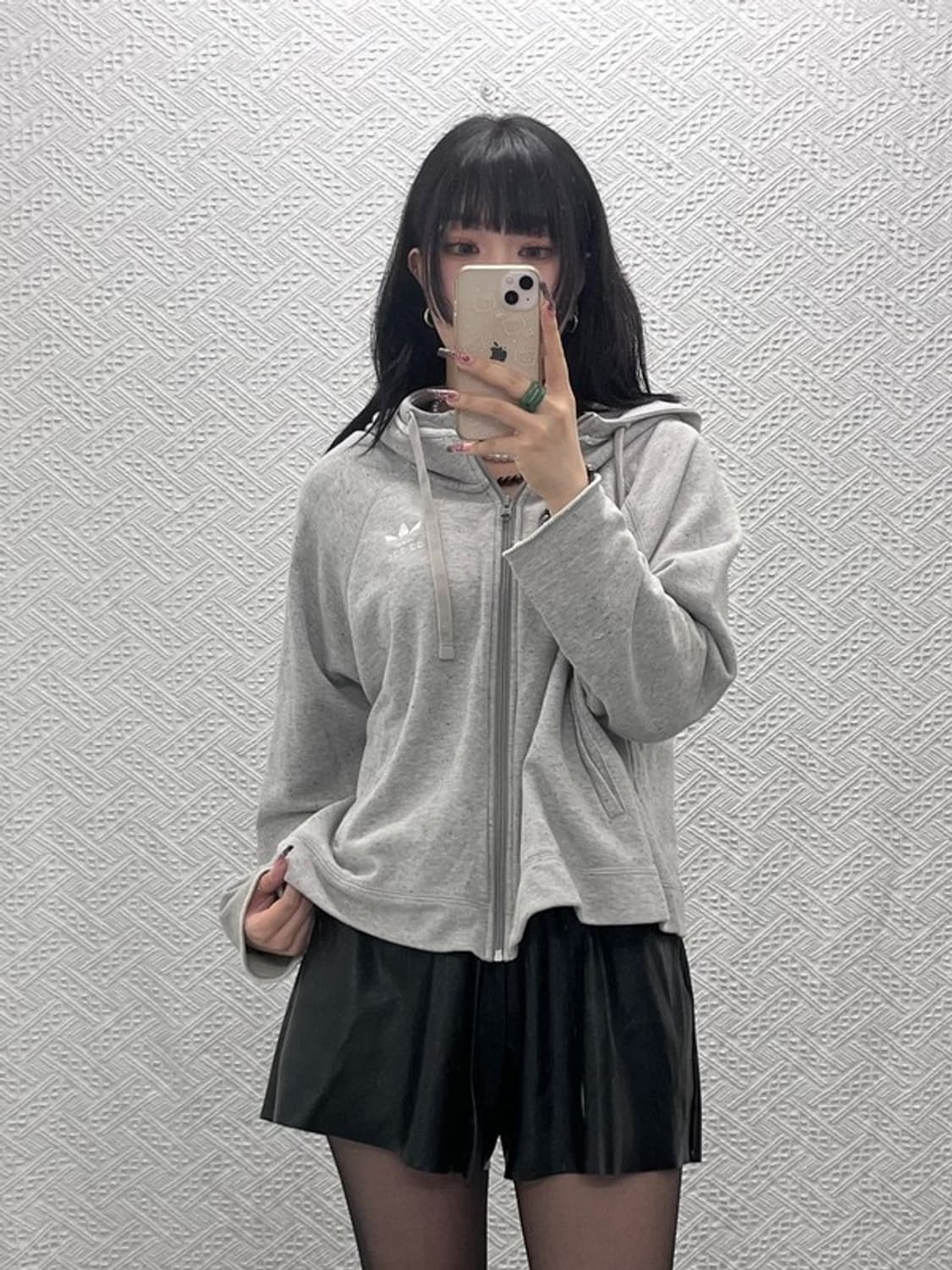 아디다스 빈티지 레트로 00's 세미크롭 후드집업 95 C11757 상품이미지1