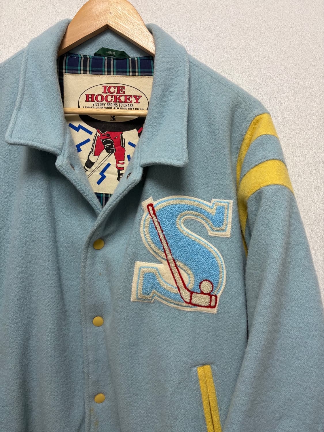 아이스하키클럽 빈티지 울 바시티 자켓 상품이미지2