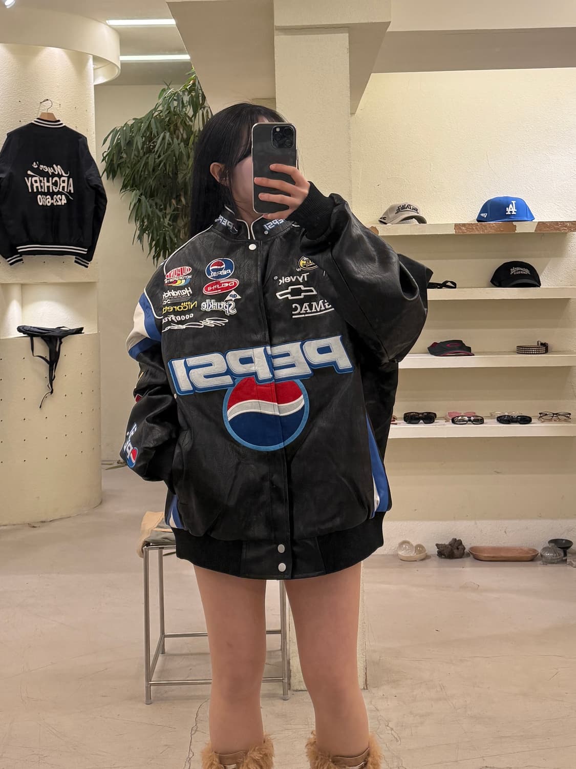 빈티지 펩시 레이싱팁 레더 자켓 U323 상품이미지1