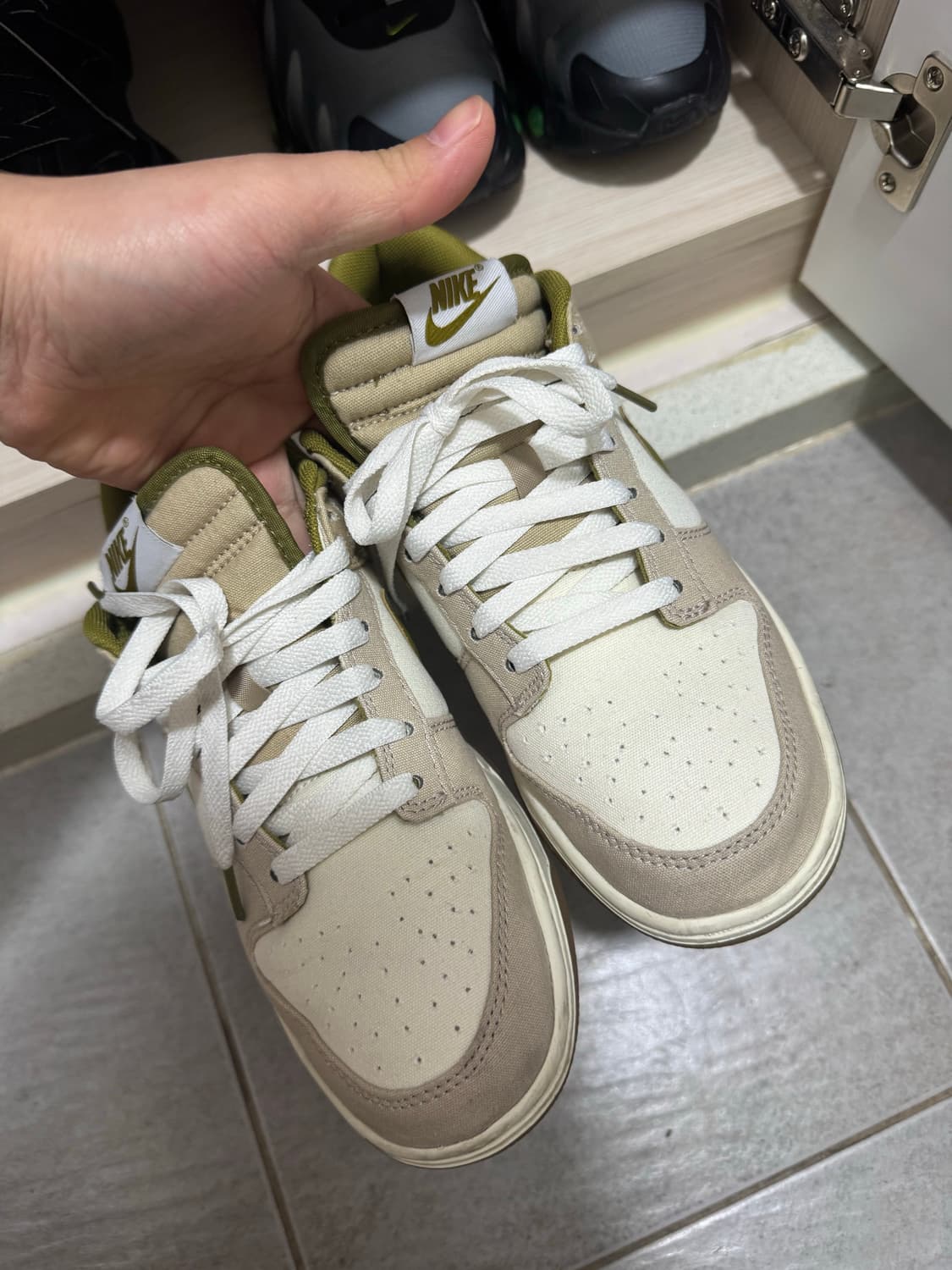 나이키 덩크로우 베이지올리브 260 상품이미지1