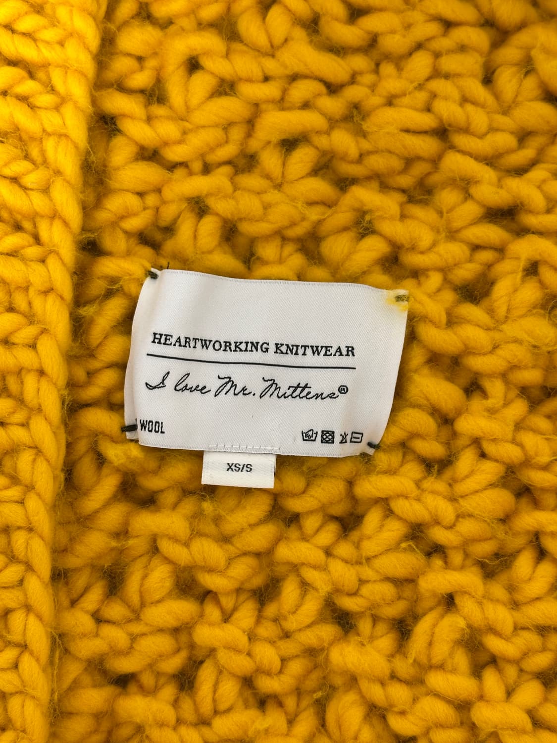 heartworking knitwear 옐로우 니트 가디건 상품이미지5