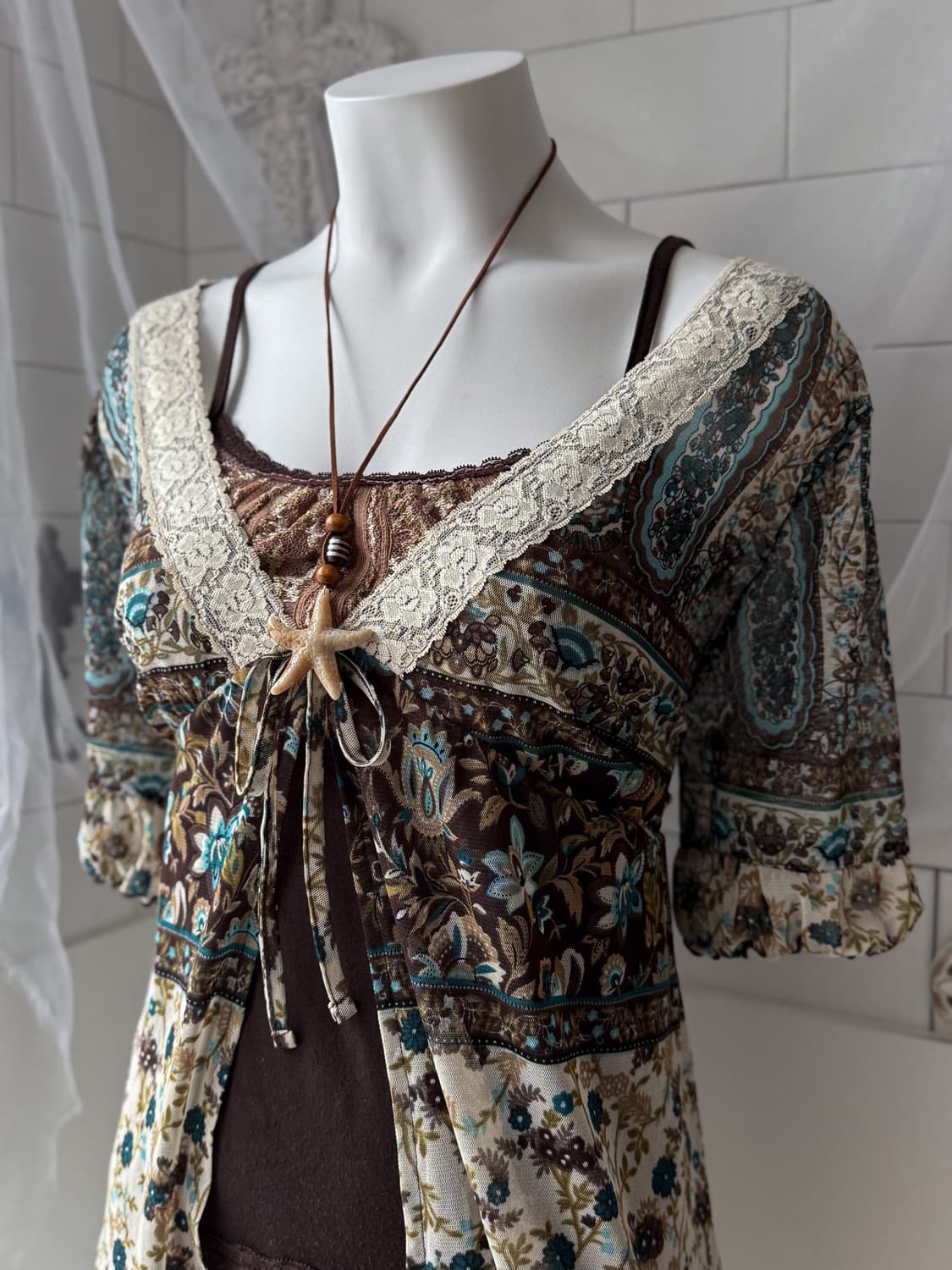 Oriental Floral Robe Cardigan 0402 상품이미지2