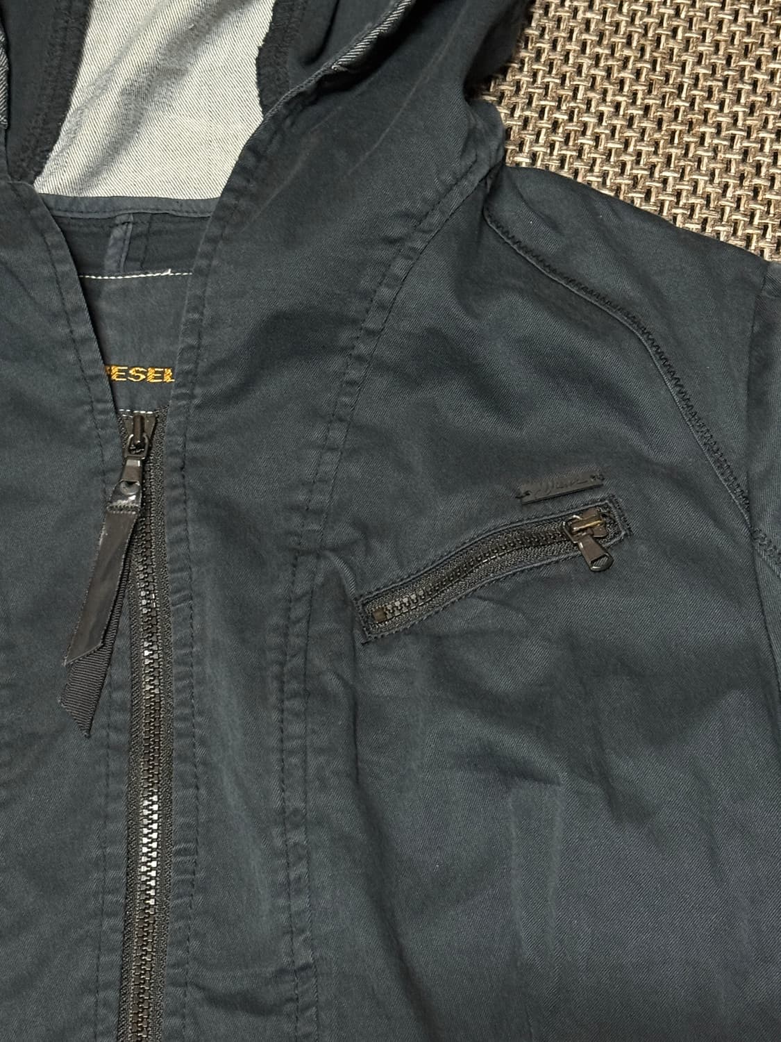 디젤 레이스업 왕후드 집업 상품이미지4