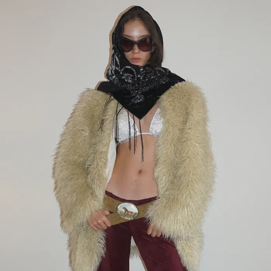 스컬프터 퍼 자켓 s/m 상품이미지1