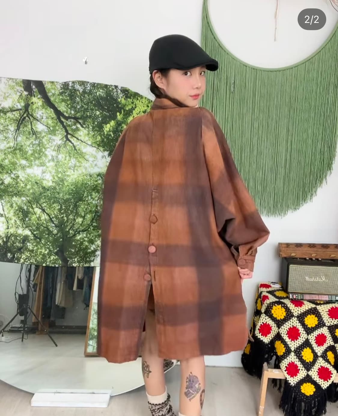 빈티지 할메카지 셔츠 원피스  상품이미지2