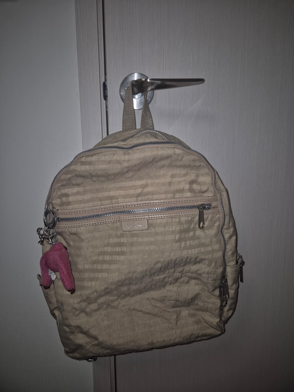 베이지 단가라 키플링 백팩 상품이미지1