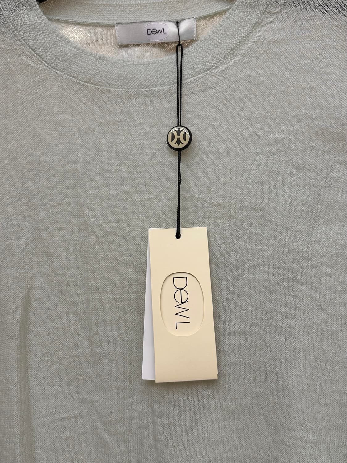 듀엘 베이직 라운드 니트 풀오버 - 블랙 상품이미지3